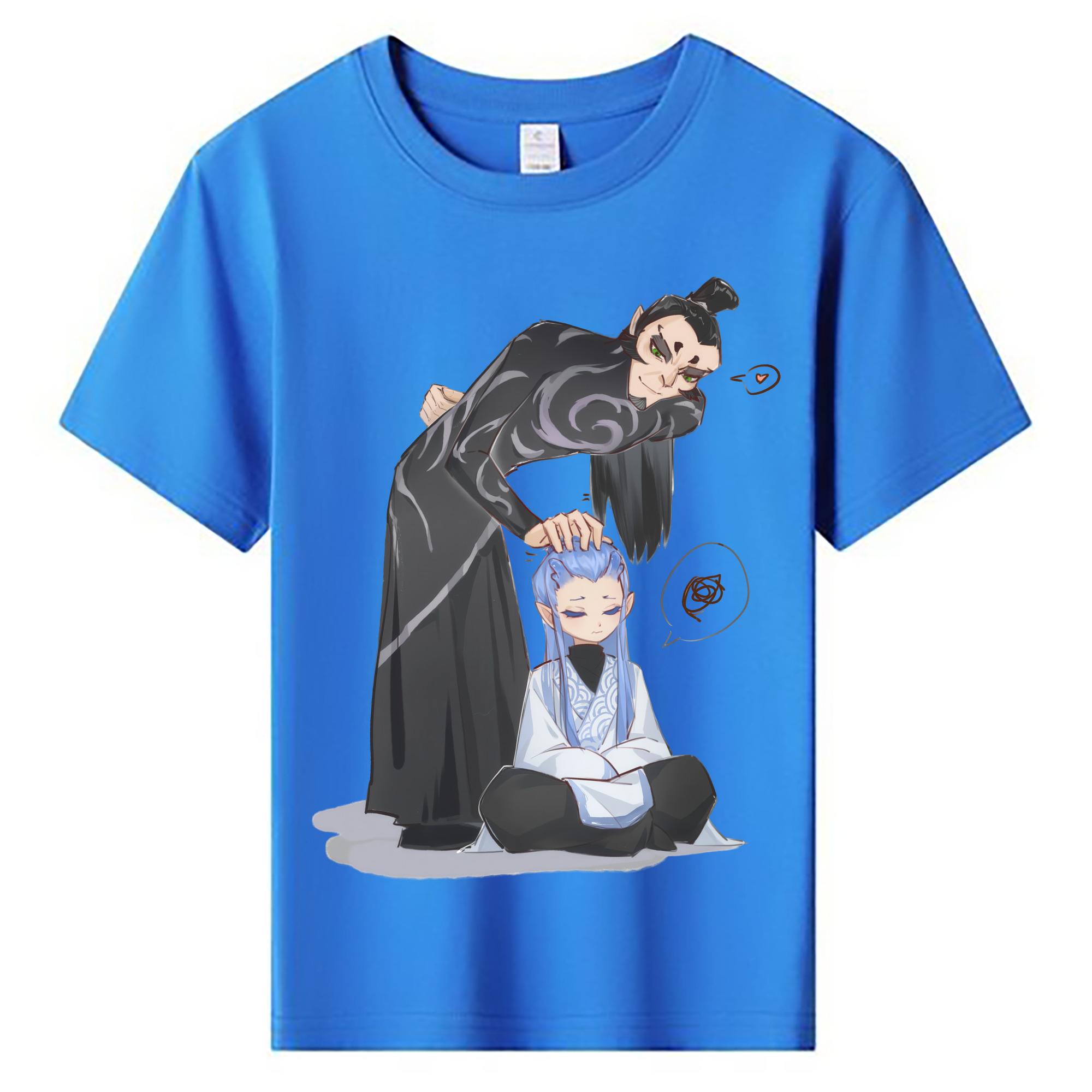 （画像用） Ne Zha 2 ナタ 魔童の大暴れ 綿100％キッズTシャツ（フロントプリント）